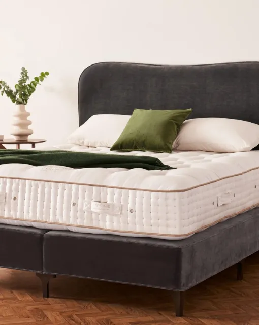 Lennox bed with headboard by Vispring