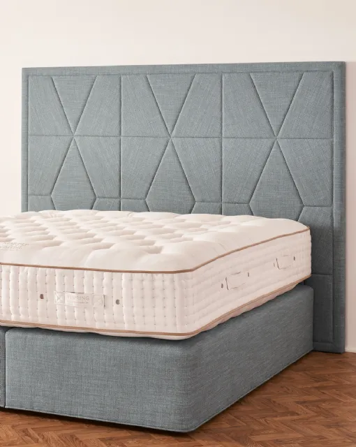 Bed with Berkeley headboard by Vispring