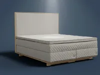 Bed in padded Essence fabric by Duxiana