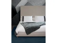 Leather bed with headboard Fiori di Seta by Midsummer Milano