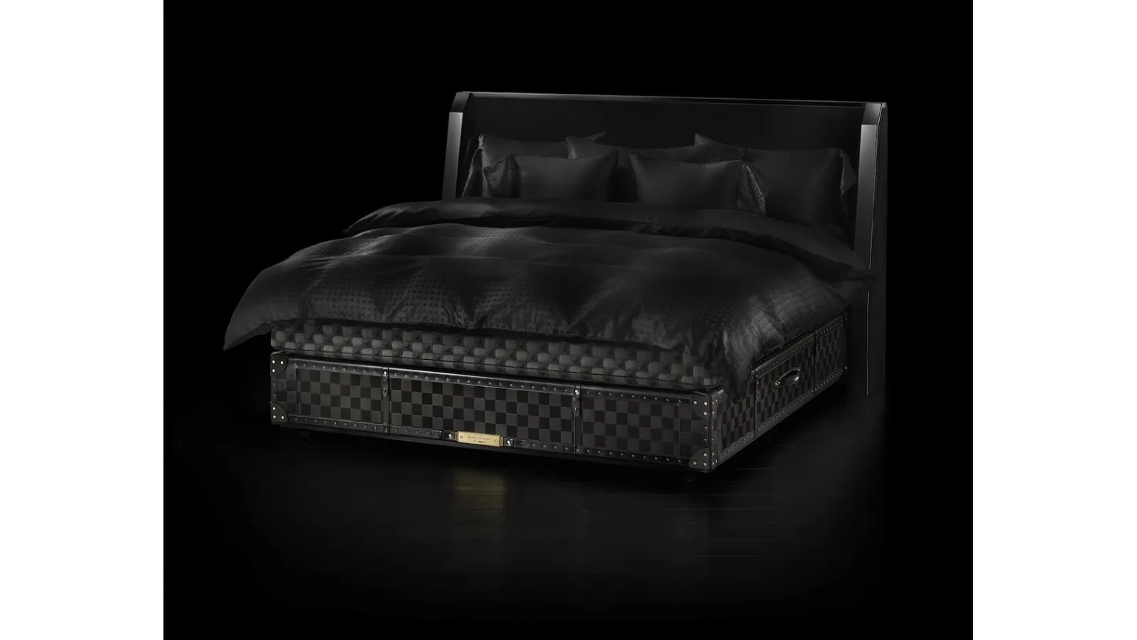 Bed with headboard Gran Vividus Black Shadow by Hastens