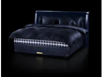 Fabric bed with Grand Vividus Traditional Blue headboard by Hastens