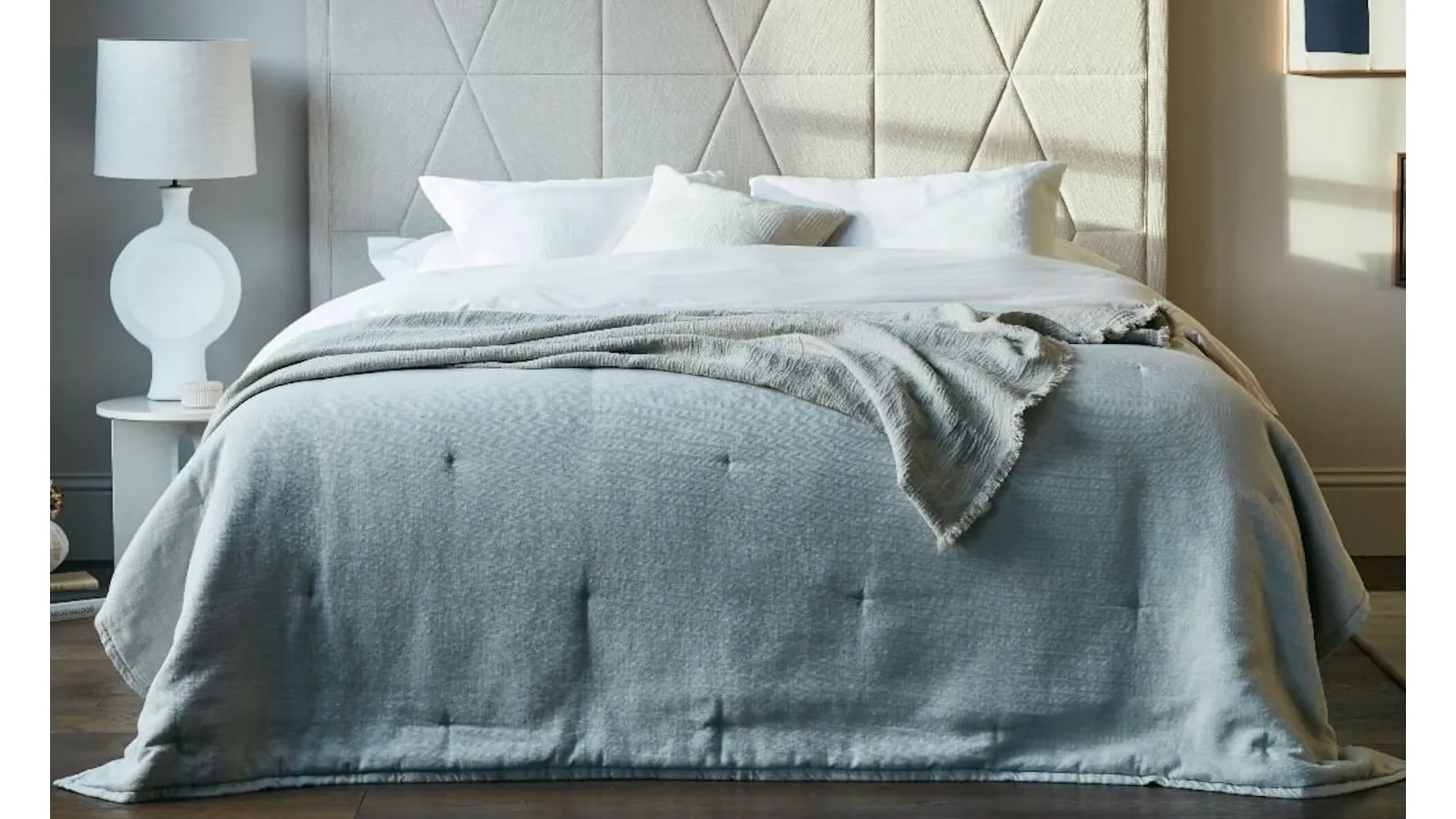 Luxury dresses the bed