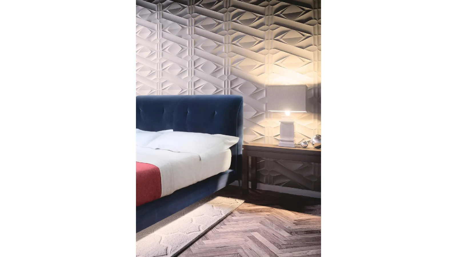 Tulip fabric bed by Midsummer Milano