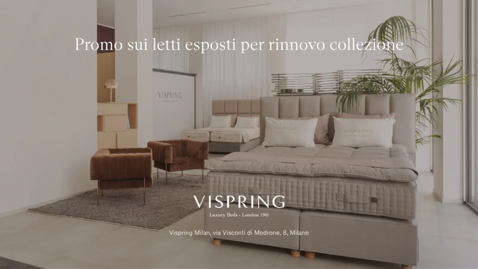 VISPRING MILANO - promotion on display beds for collection renewal