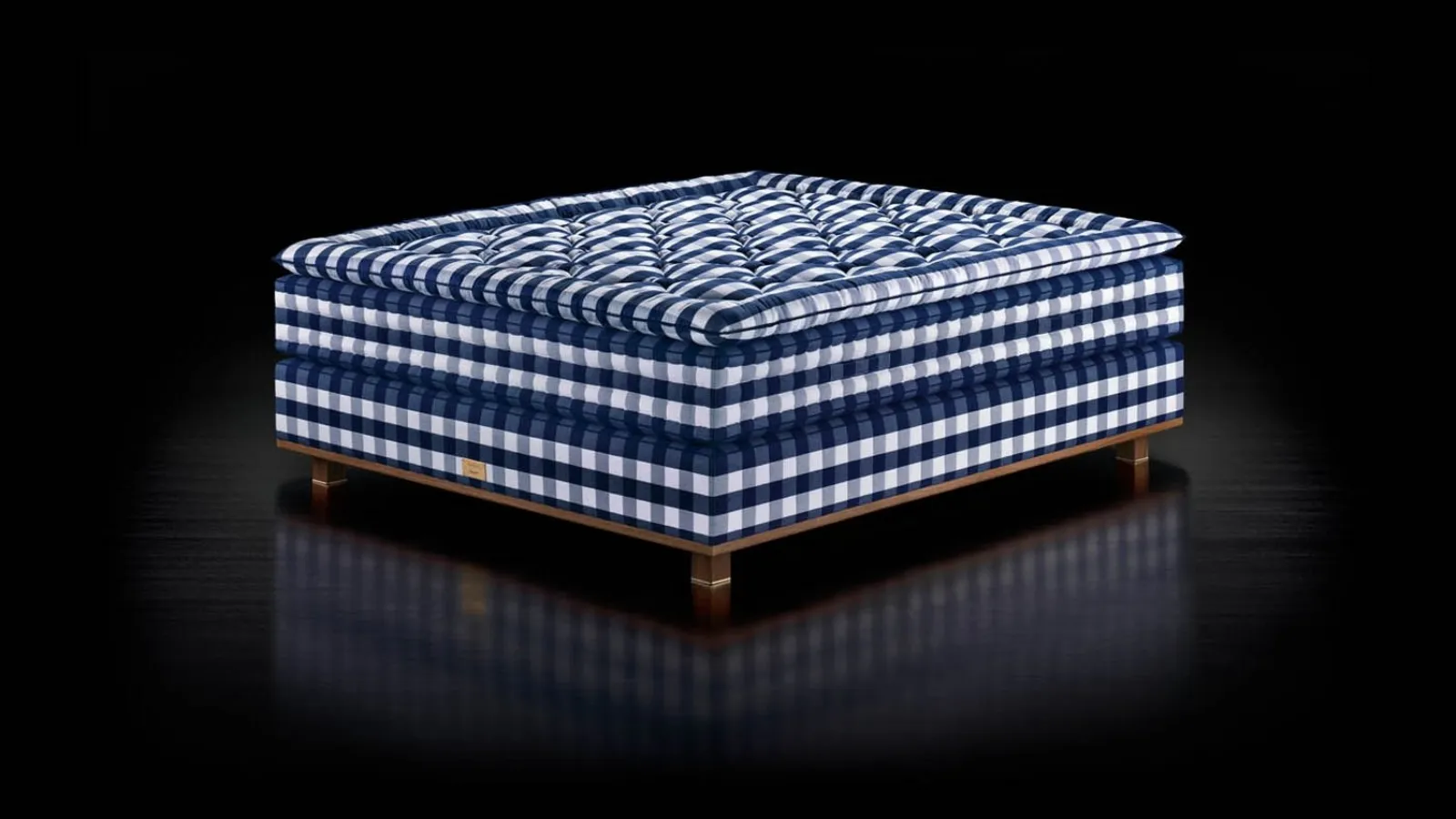 Vividus fabric bed by Hastens