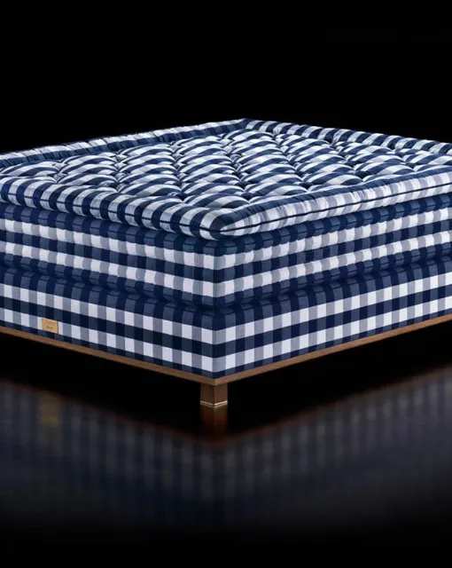 Vividus fabric bed by Hastens